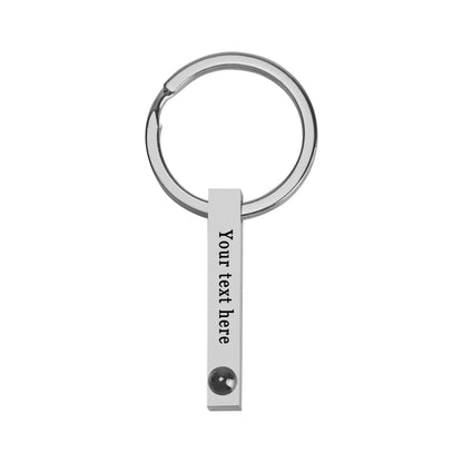 PX94 - Custom Engraved Photo Projection Bar Necklace / Keychain
