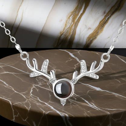 PXS120 - Antler Photo Projection Necklace
