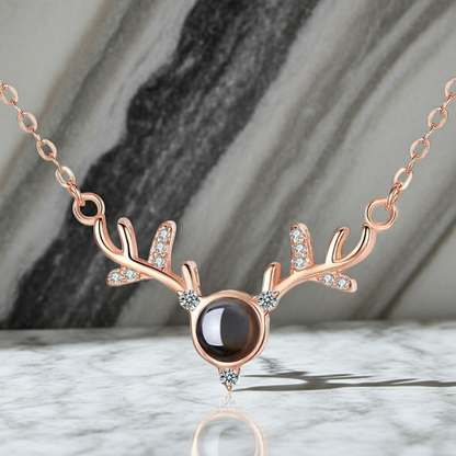 PXS120 - Antler Photo Projection Necklace