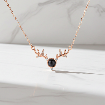PXS120 - Antler Photo Projection Necklace
