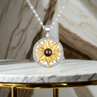 PXS106 - Sunlight Bloom Photo Projection Necklace