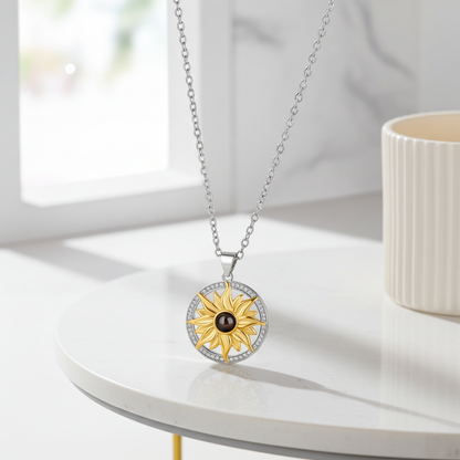 PXS106 - Sunlight Bloom Photo Projection Necklace