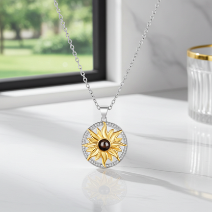 PXS106 - Sunlight Bloom Photo Projection Necklace