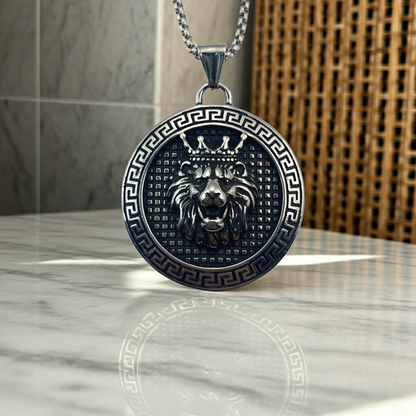GP03 - Lion King Medallion Pendant Necklace – Strength, Royalty &amp; Bold Style