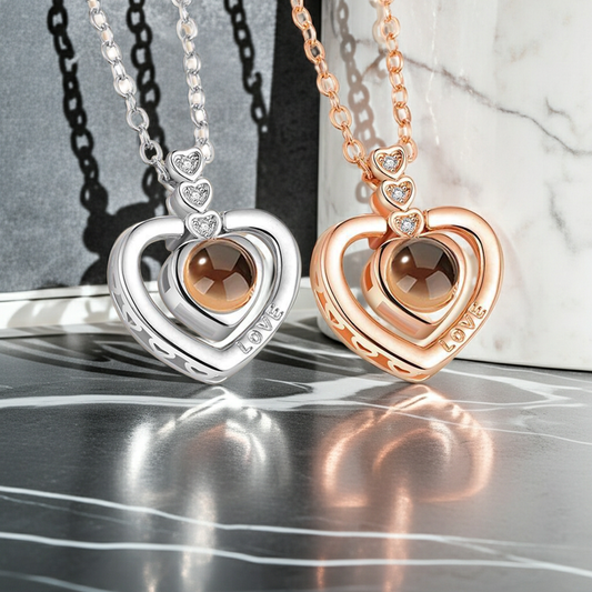 PXS115 - Personalized Heart Photo Projection Necklace