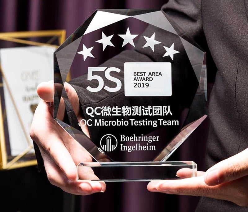 SP08 🏆 Premium Crystal Trophy – Custom Engraved Corporate Award