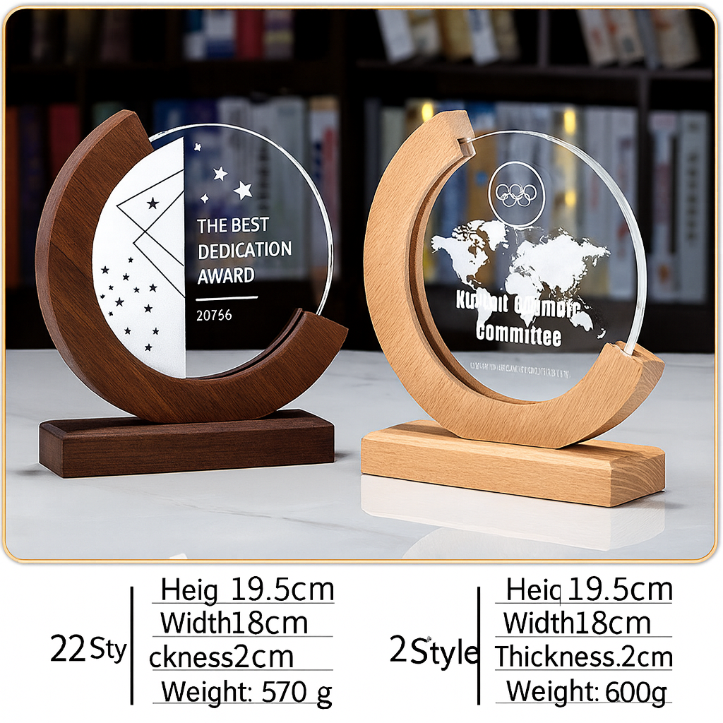 SP08 🏆 Premium Crystal Trophy – Custom Engraved Corporate Award