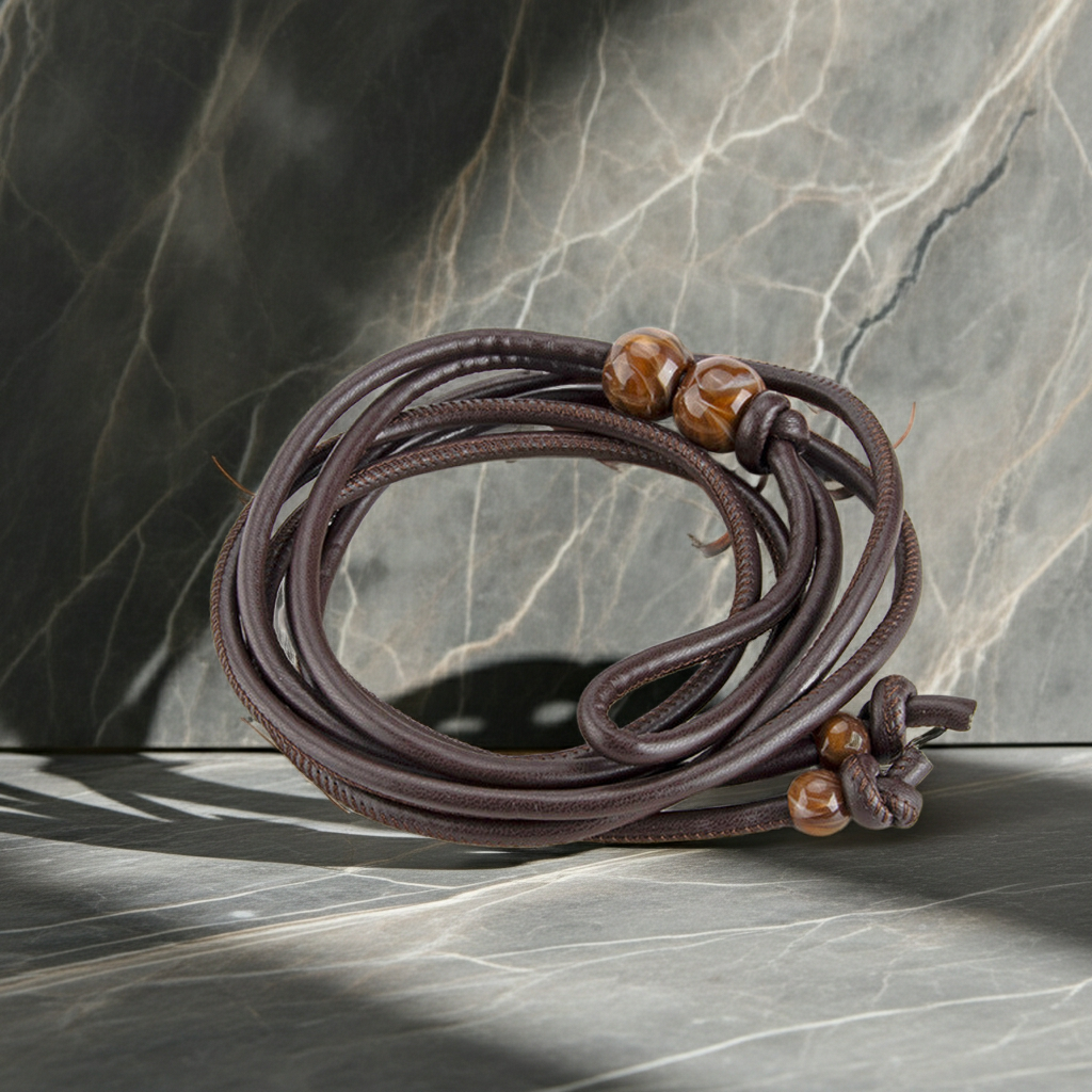 BC44 - Adjustable Leather Rope Waist Belt / Styling Cord