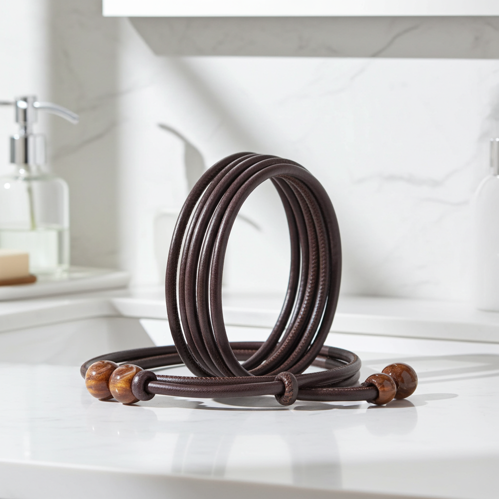 BC44 - Adjustable Leather Rope Waist Belt / Styling Cord