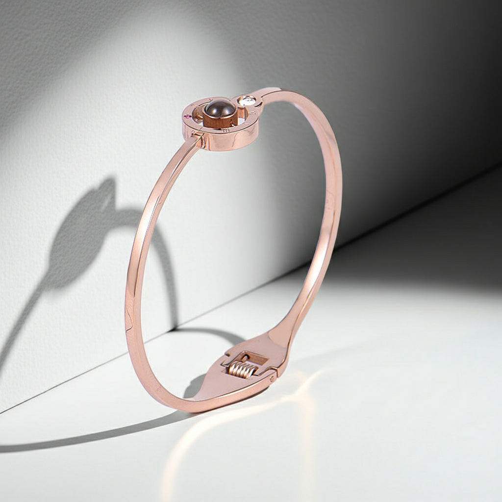PS58 - Adjustable Photo Projection Bangle Bracelet