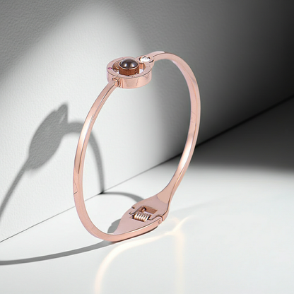 PS58 - Adjustable Photo Projection Bangle Bracelet