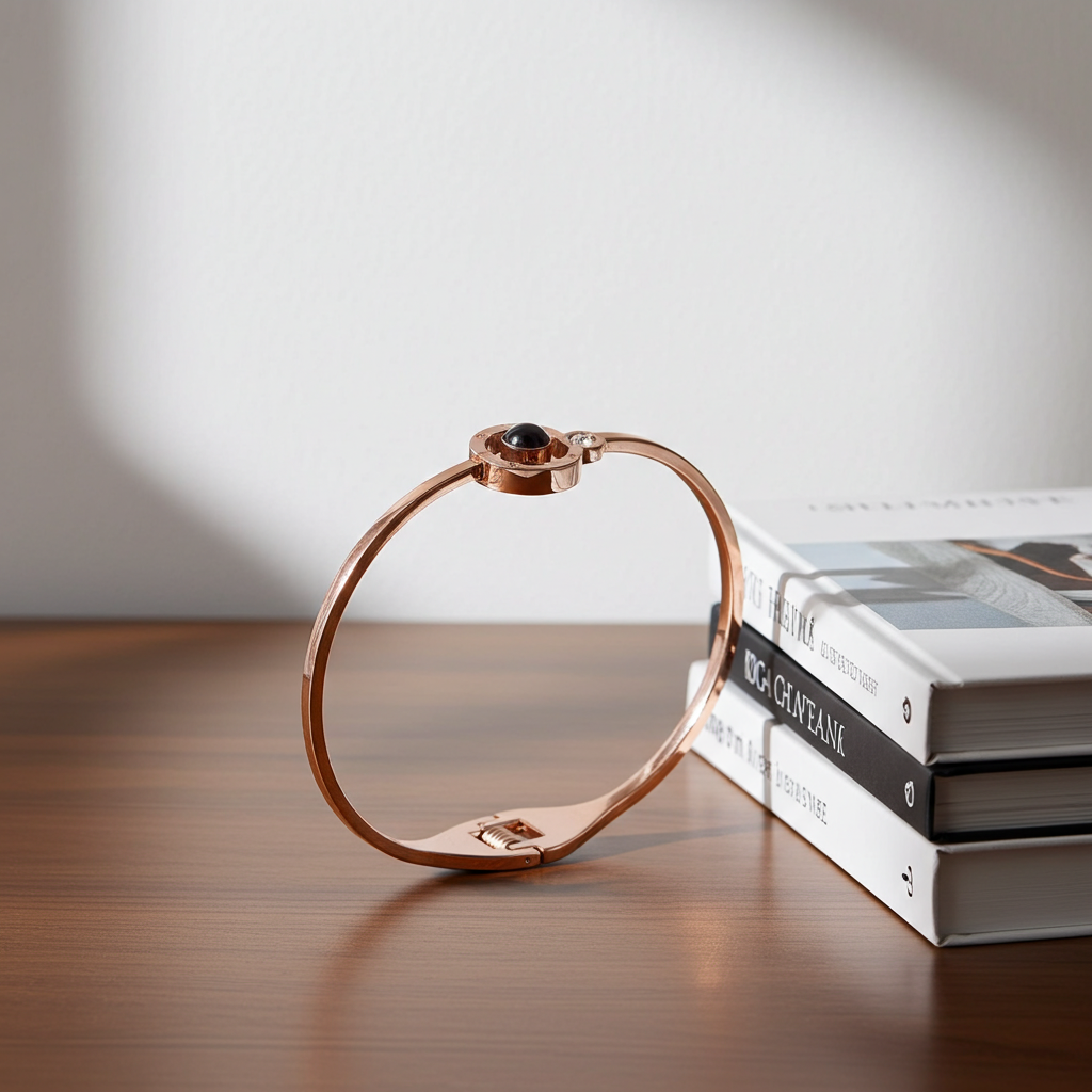 PS58 - Adjustable Photo Projection Bangle Bracelet