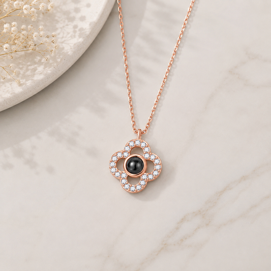 Personalised Eternal Blossom Photo Projection Necklace