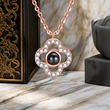 PX46 - Eternal Blossom Photo Projection Necklace – Rose Gold and White Gold