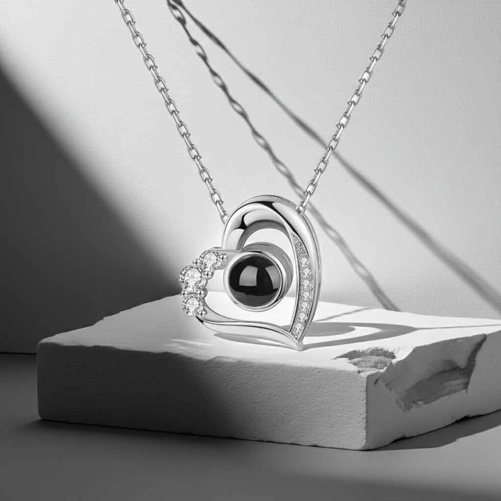 PXS113 - Eternal Heart Photo Projection Necklace