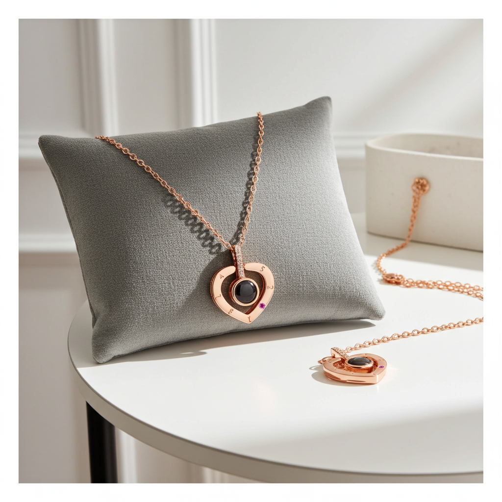 PXS115 - Personalized Heart Photo Projection Necklace