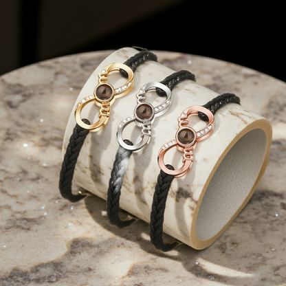 PS27 - Personalized Photo Projection Infinity Bracelet