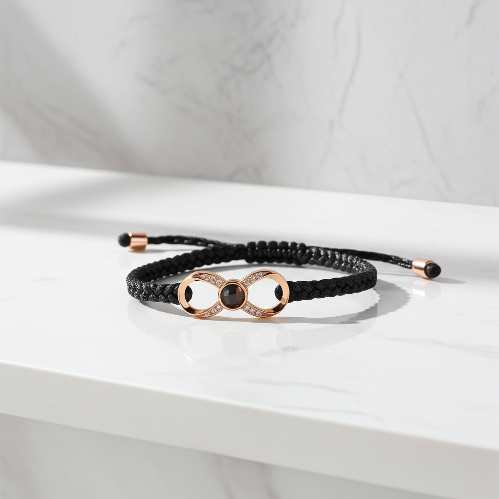 PS27 - Personalized Photo Projection Infinity Bracelet