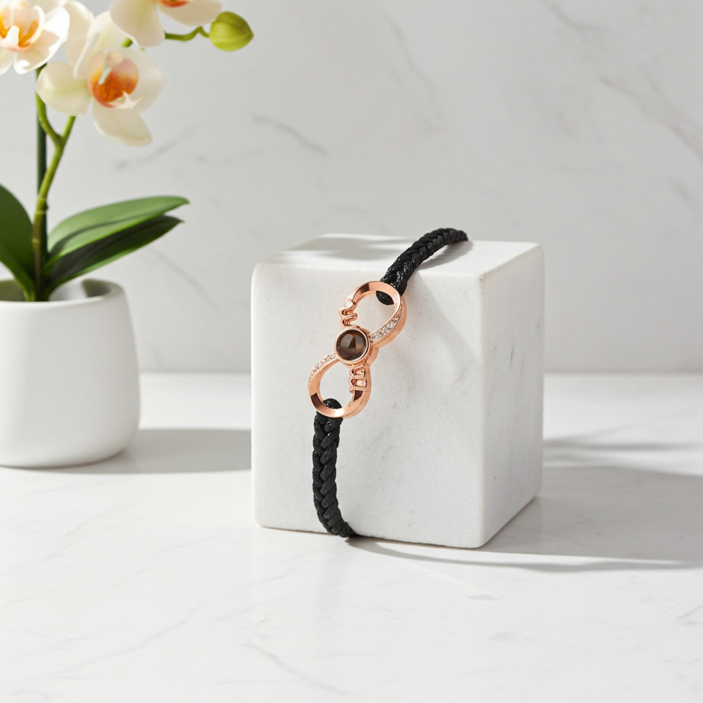PS27 - Personalized Photo Projection Infinity Bracelet