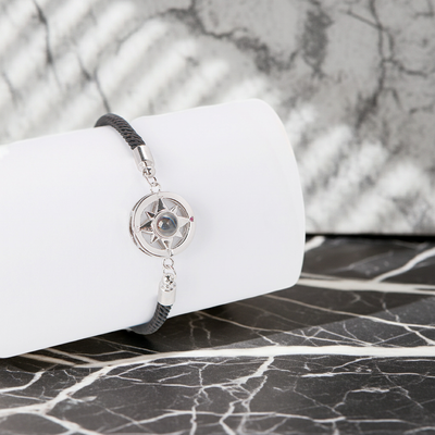 PS25 - Personalized Photo Projection Compass Bracelet