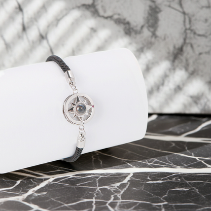 PS25 - Personalized Photo Projection Compass Bracelet