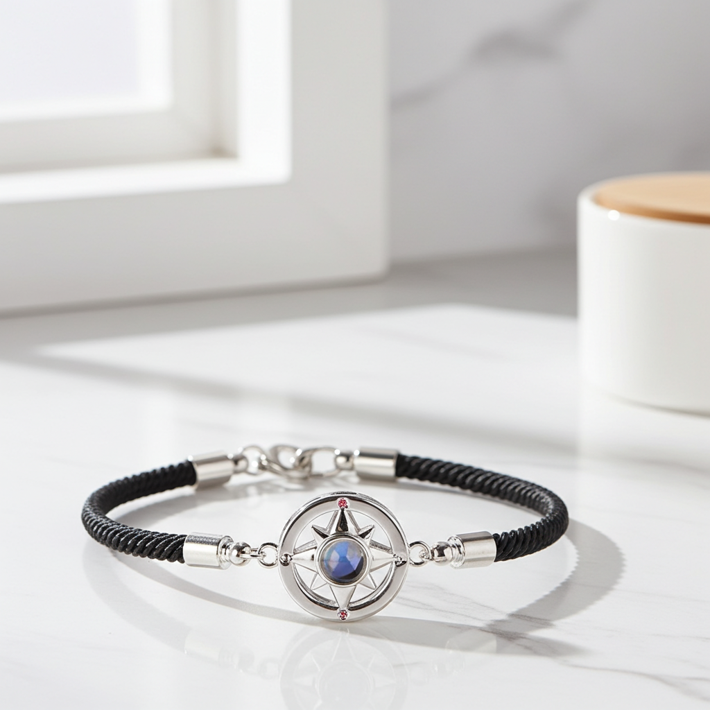 PS25 - Personalized Photo Projection Compass Bracelet