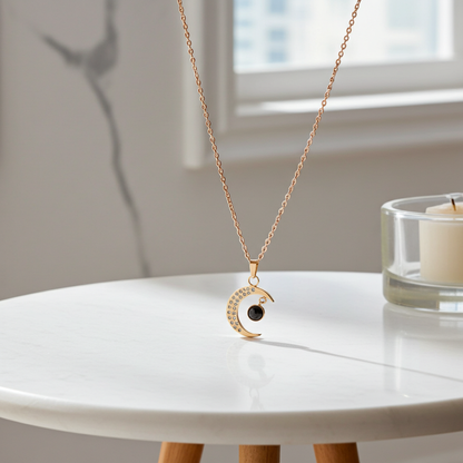 PX05 - Custom Moon Projection Necklace – Rose Gold, Silver, Gold