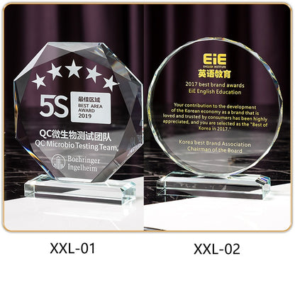 SP08 - Premium Crystal Trophy – Custom Engraved Corporate Award