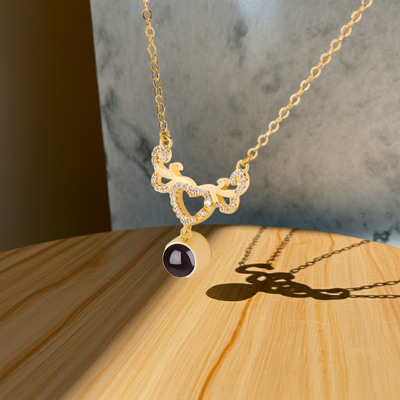 PX38 - Antler Heart Projection Necklace – A Symbol of Eternal Bond
