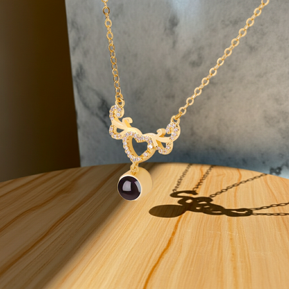 PX38 - Antler Heart Projection Necklace – A Symbol of Eternal Bond