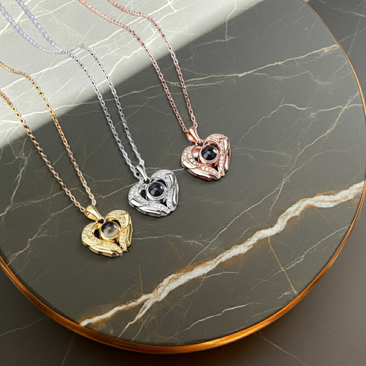 PXS107 - Echoya – Eternal Heart Photo Projection Necklace