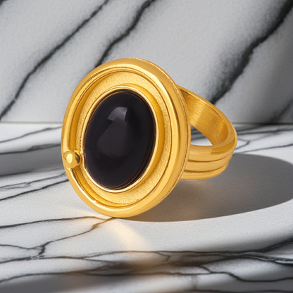 GP12 - Vintage Oval Agate Ring