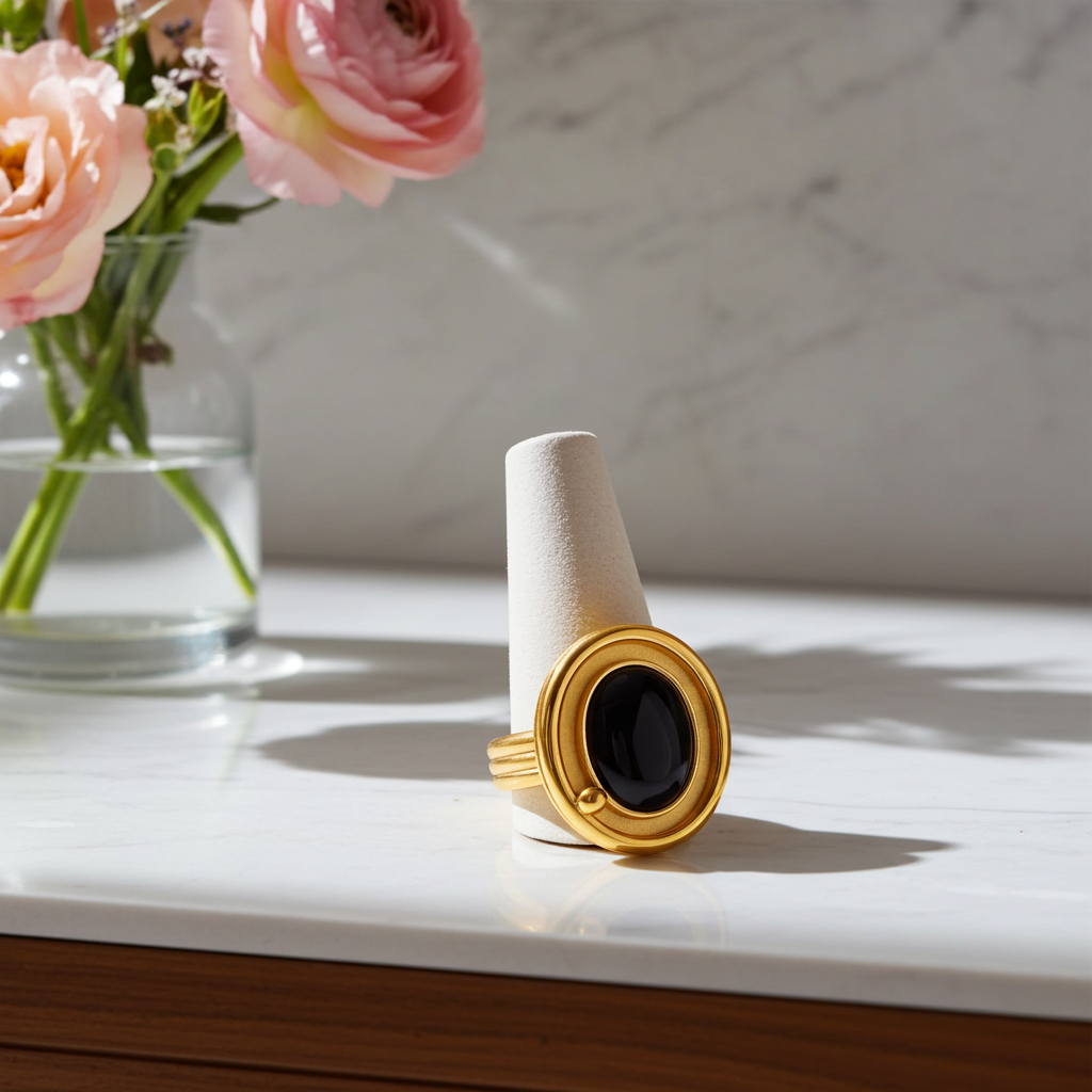 GP12 - Vintage Oval Agate Ring