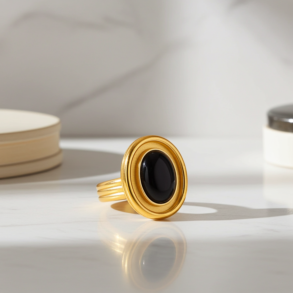 GP12 - Vintage Oval Agate Ring