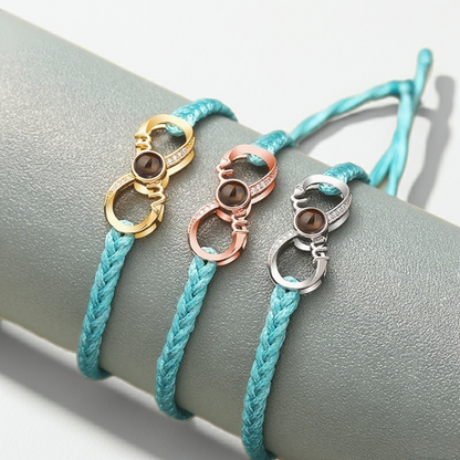 PS27 - Personalized Photo Projection Infinity Bracelet
