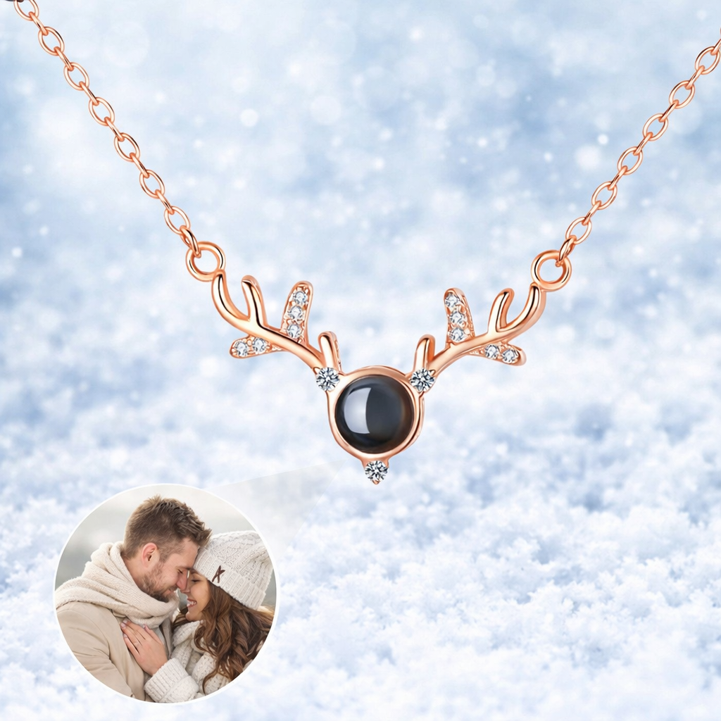 PXS120 - Antler Photo Projection Necklace