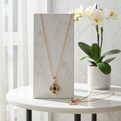 PX79 - Flower Photo Projection Necklace – A Blooming Memory Close to Your Heart
