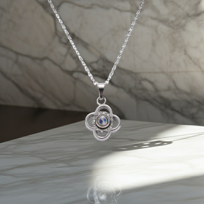 PX79 - Flower Photo Projection Necklace – A Blooming Memory Close to Your Heart