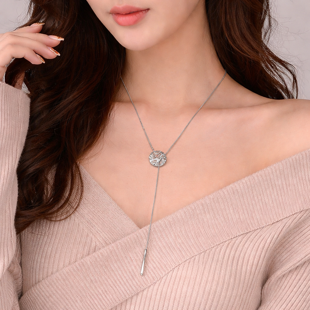 GP43 - Flowing Memory Adjustable Lariat Necklace
