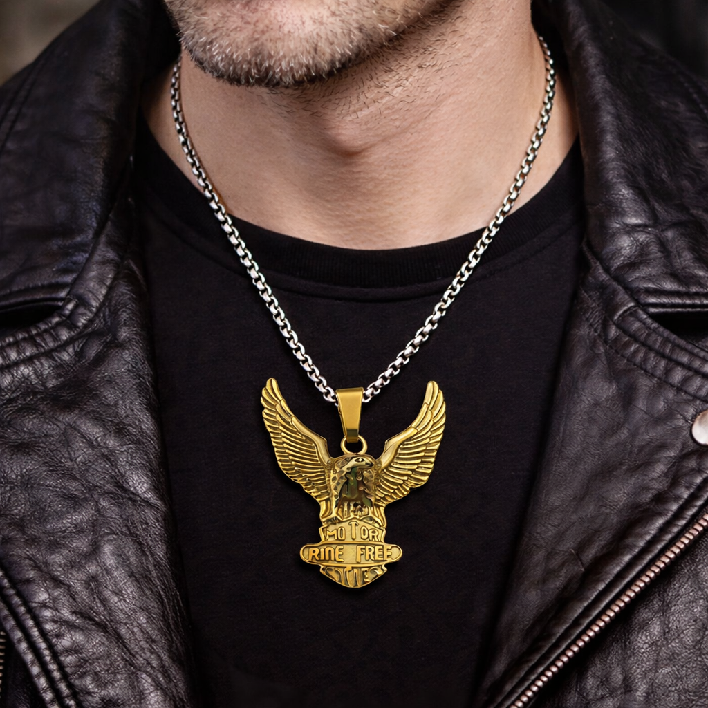 GP04 - Eagle "Ride Free" Pendant Necklace – Unleash the Spirit of Freedom
