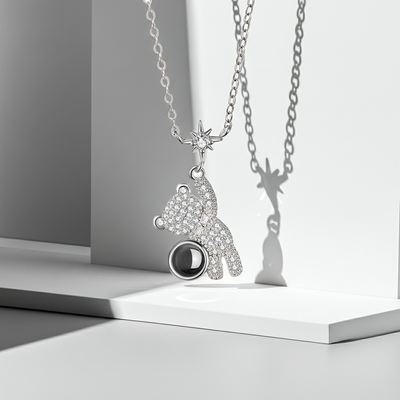 PX57 - Teddy Bear Photo Projection Necklace