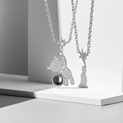 PX57 - Teddy Bear Photo Projection Necklace