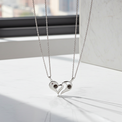 PX17 - Yin-Yang Heart (Set) Couple Projection Necklace – Hidden Photo Keepsake