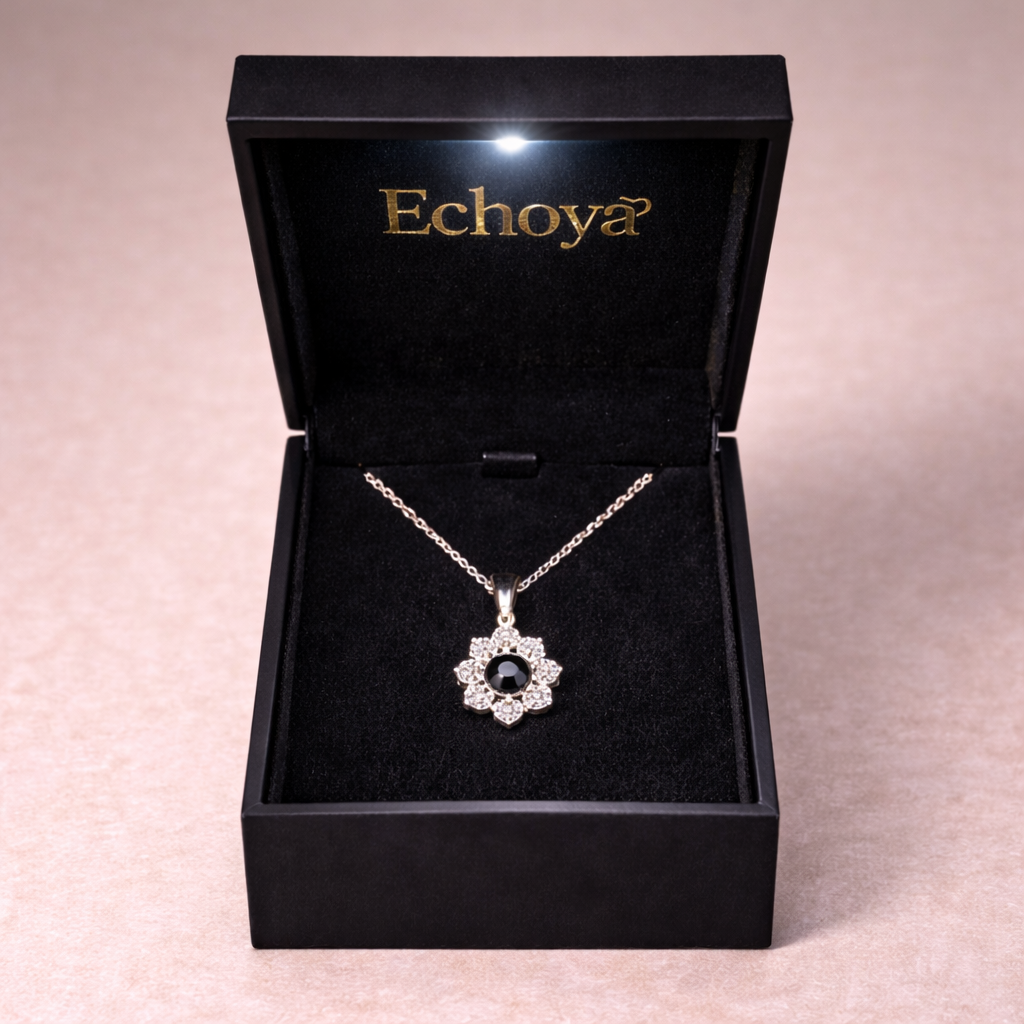 PXS111 - Personalized Heart Bloom Photo Projection Necklace