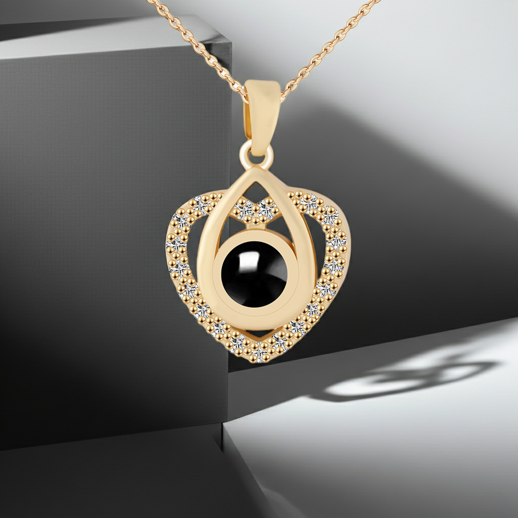 PX47 - Custom Photo Projection Necklace – Golden Heart Design