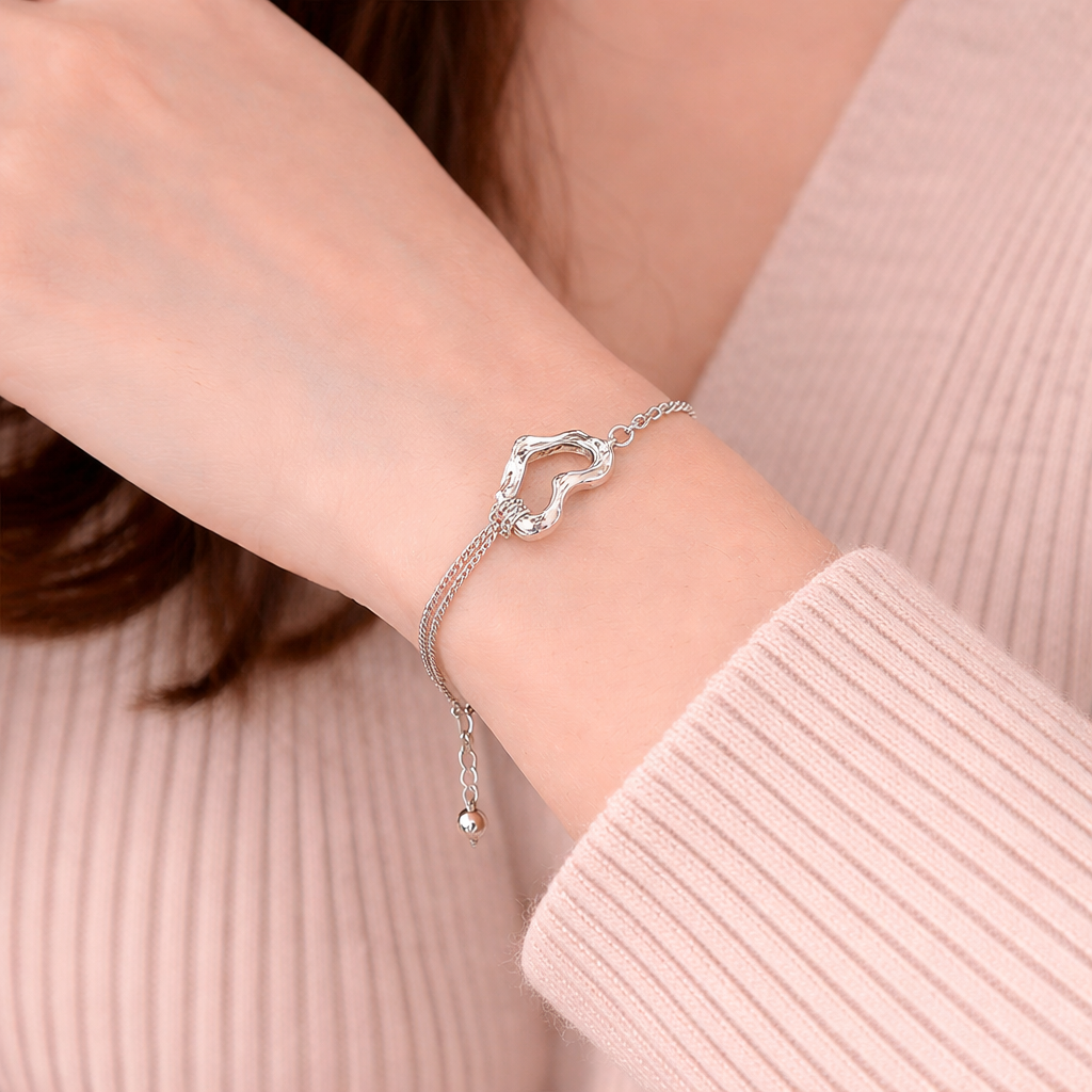 GP41 - Open Heart Chain Bracelet