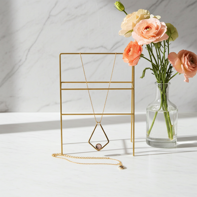 PX70 - Geometric Promise Photo Projection Necklace