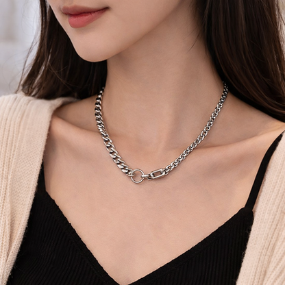 CC12 - Bold Mixed Chain Stainless Steel Necklace