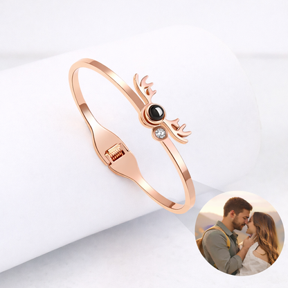 PS58 - Adjustable Photo Projection Bangle Bracelet