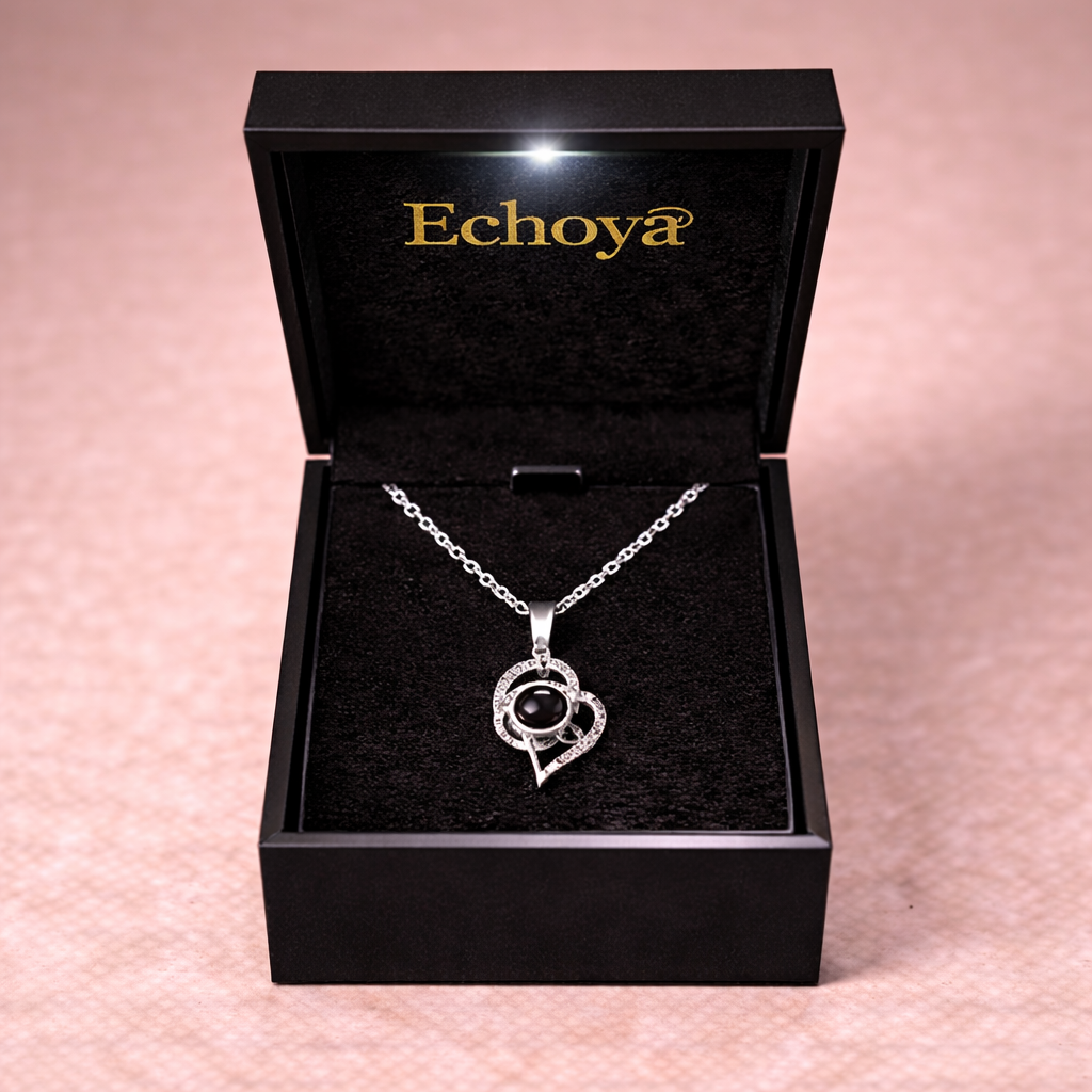 PXS108 - Echoya™ Eternal Love Photo Projection Necklace – S925 Silver